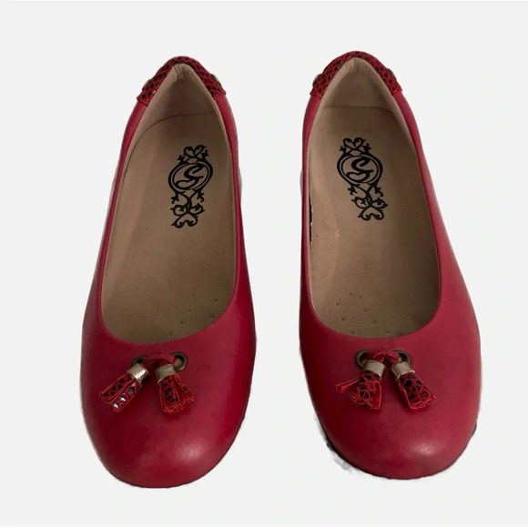 Sandbaggers Women’s Tassel Toe Scarlet Red Golf Shoes Size 8.5 Comfort Leather - Picture 2 of 11